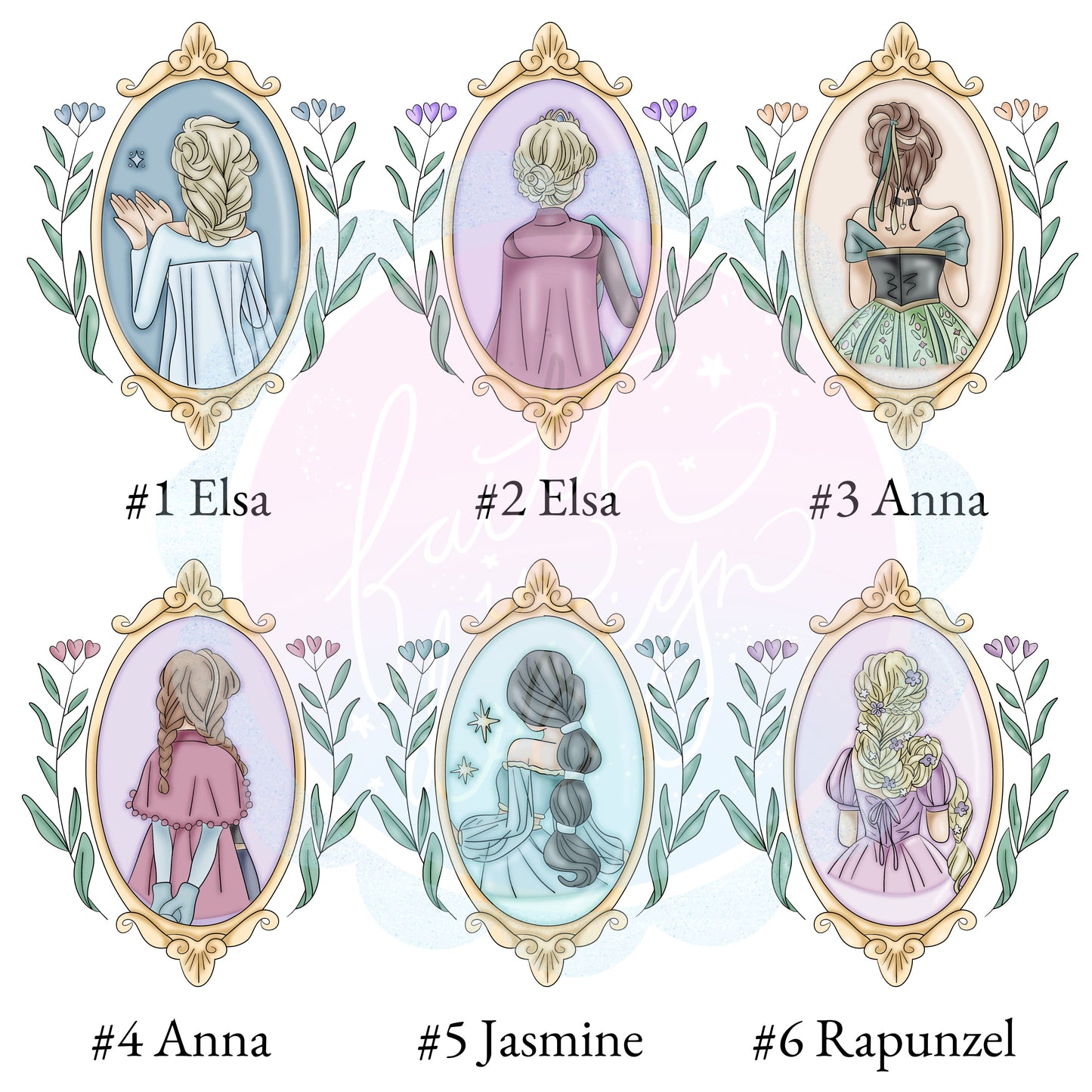 Build Your Own Princess T-Shirt (Lots of princesses and colours to choose from!)