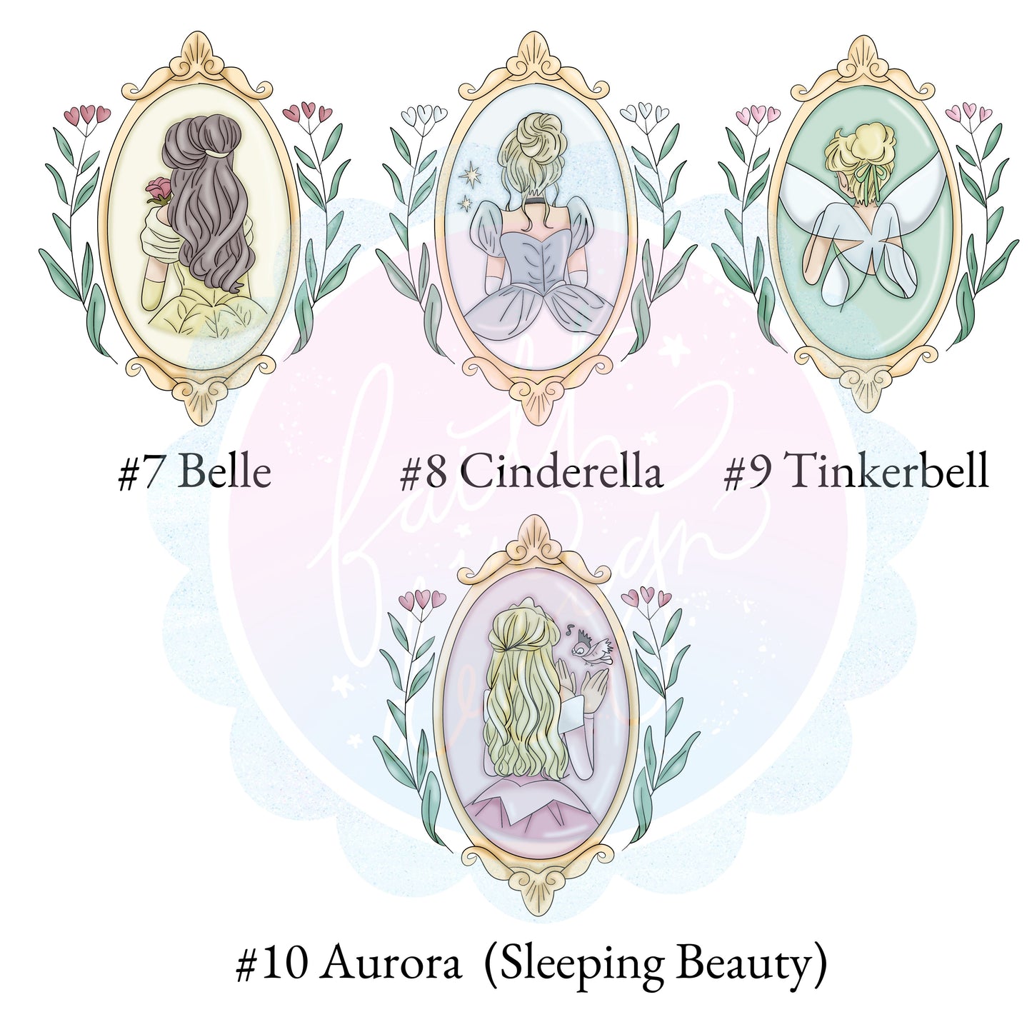 Build Your Own Princess T-Shirt (Lots of princesses and colours to choose from!)