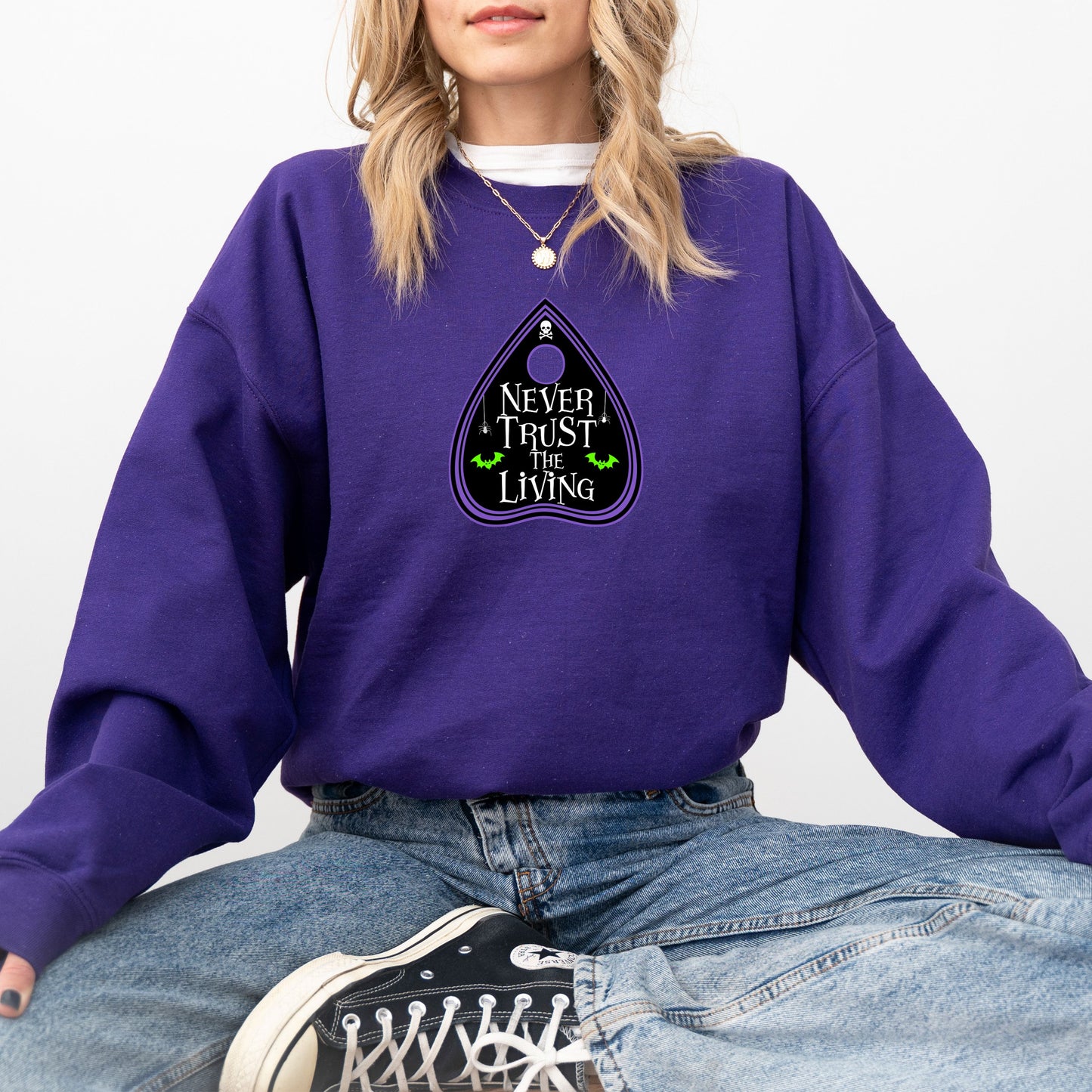 Beetlejuice 'Never Trust the Living' Adult Sweatshirt