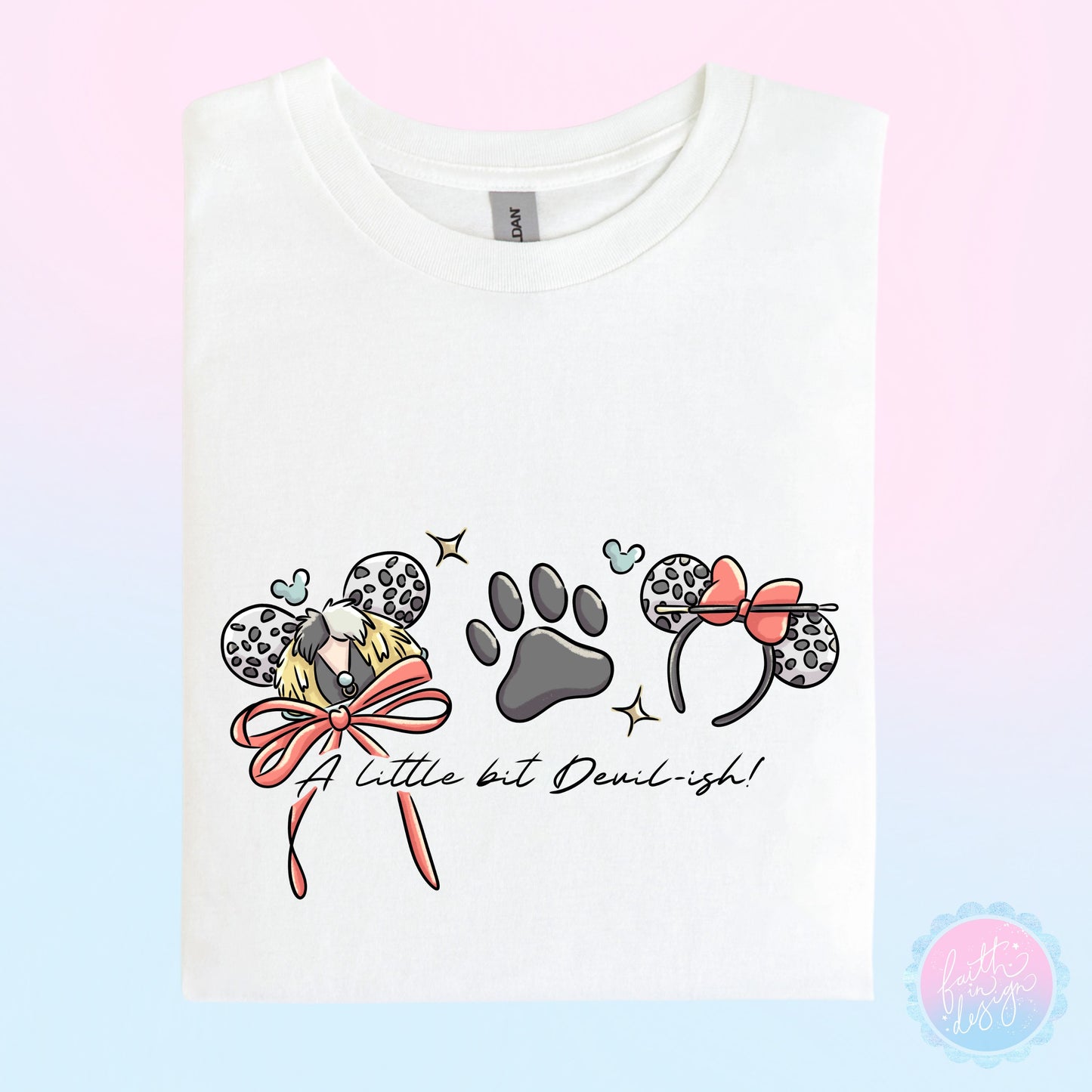 Cruella "A Little Bit Devil-ish" Ear Design T-Shirt