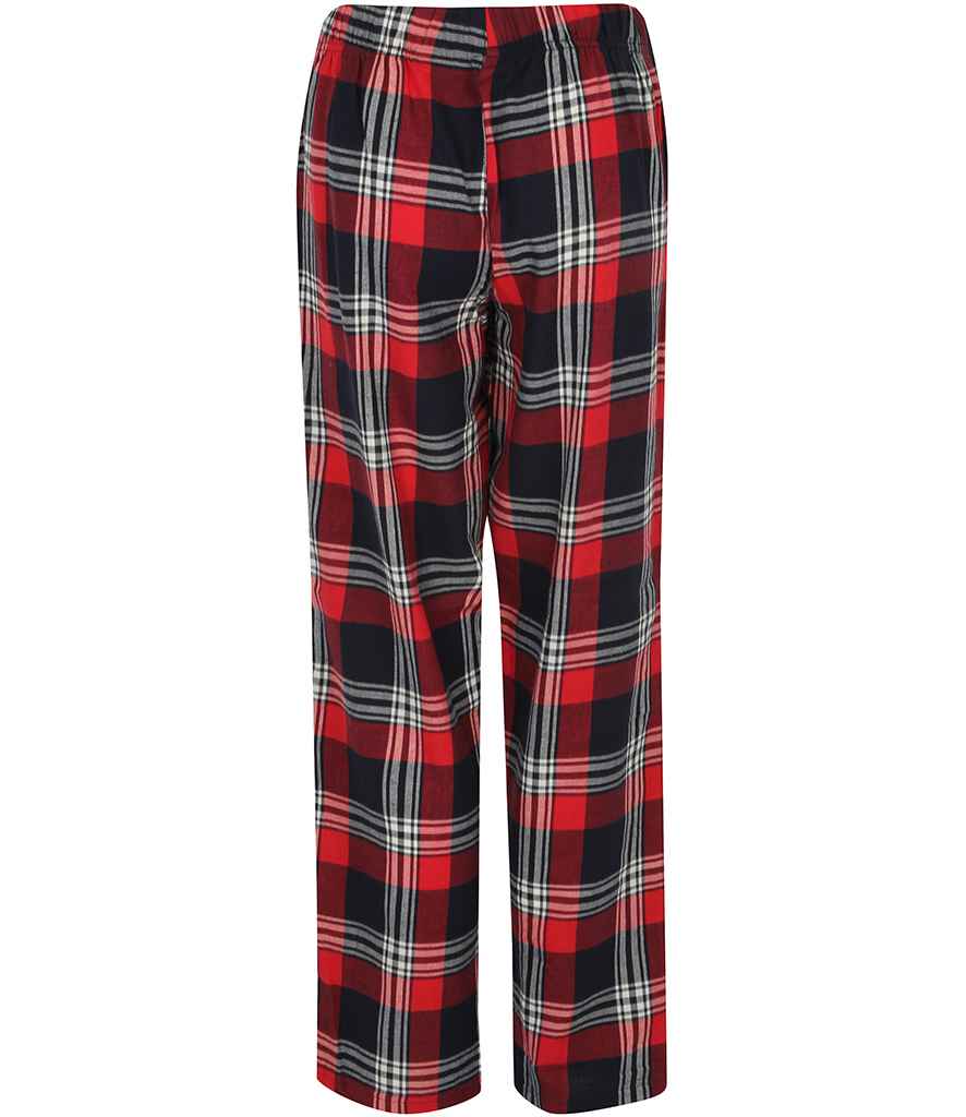 Red and Navy Tartan Adults Pyjama Bottoms - Men and Womens