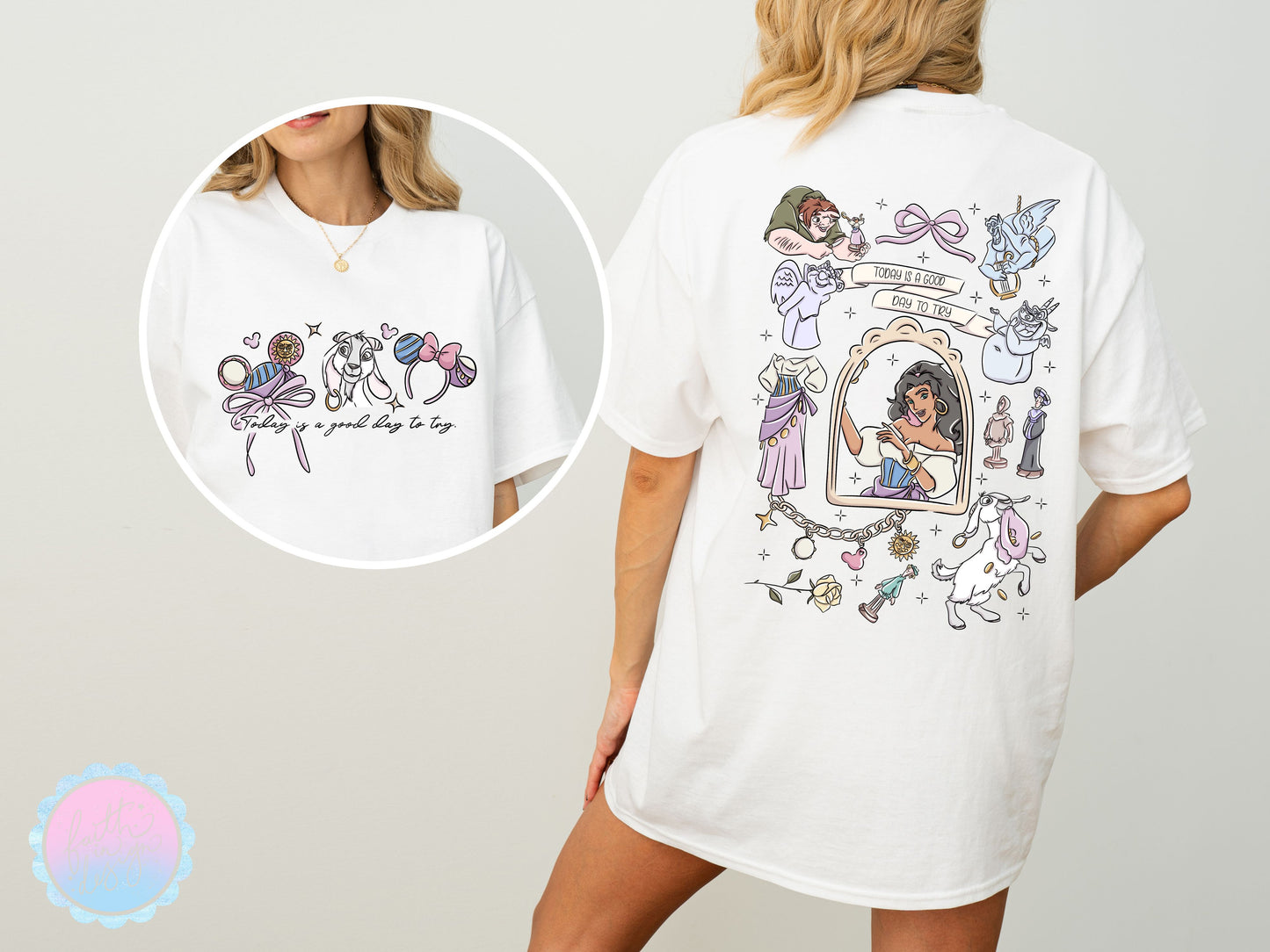 Hunchback of Notre Dame Design - Double Sided Print T-Shirt