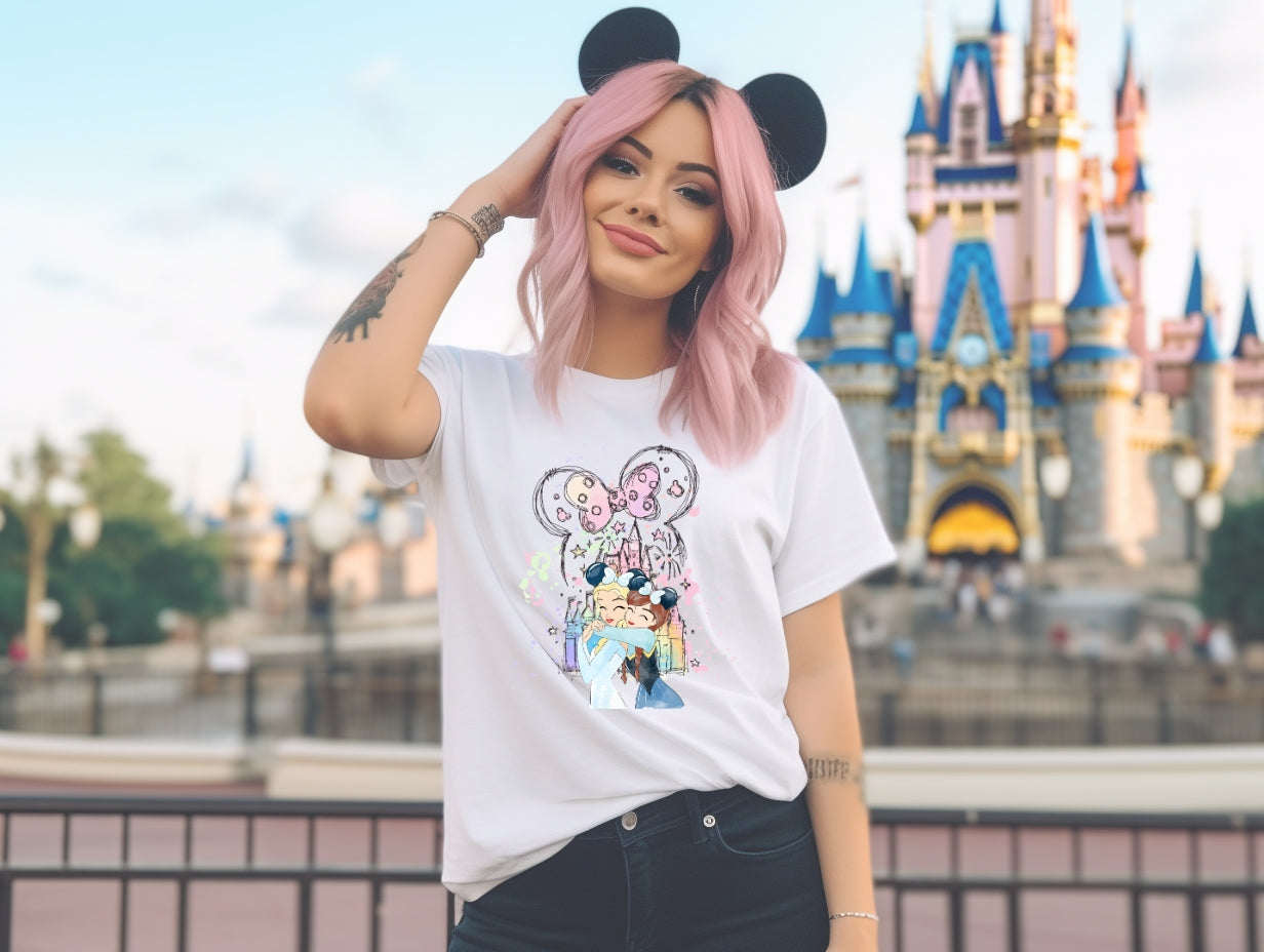 'Winter Sisters' White Adult T-Shirt