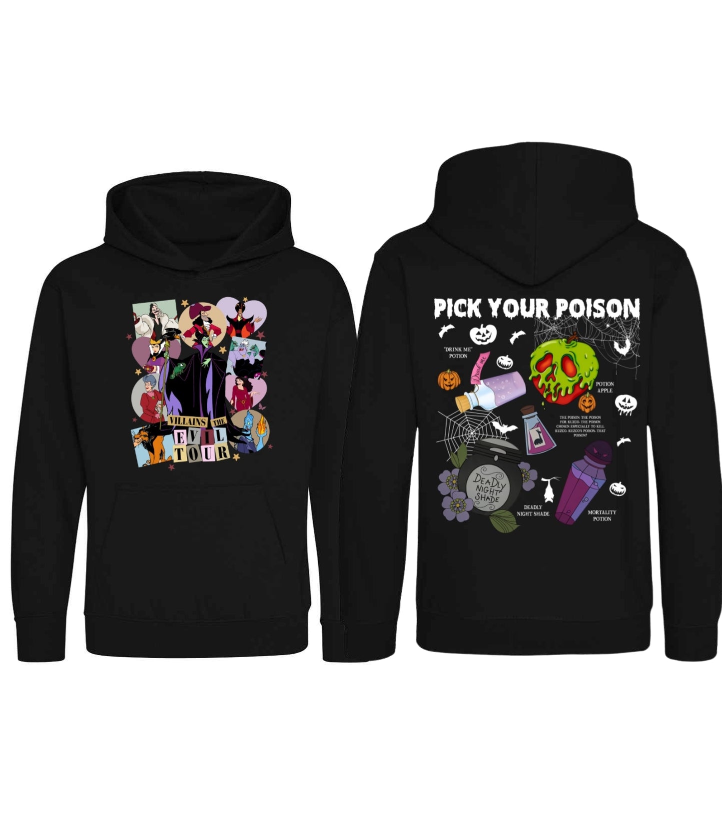 The Evil Tour / Pick Your Poison Villains Hoodie: Double Sided Print