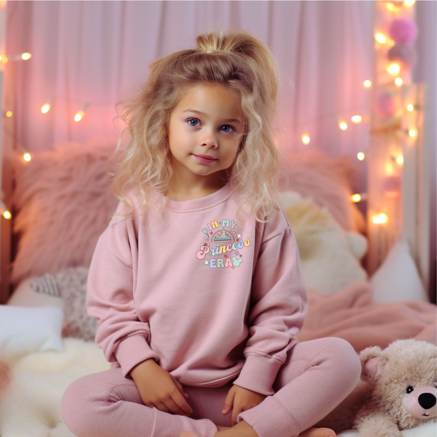'In My Princess Era' Double Sided Print Pink Jumper: Kids