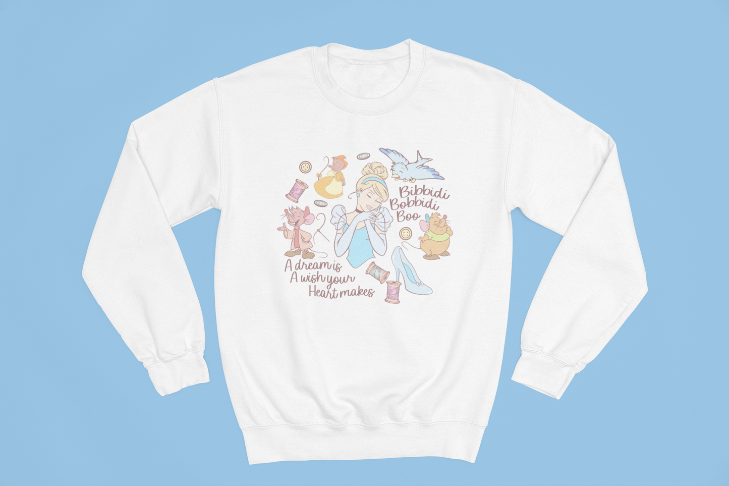 Cinderella Bibbidi Bobbidi Boo Pink Jumper: Adult and Kids Sizes