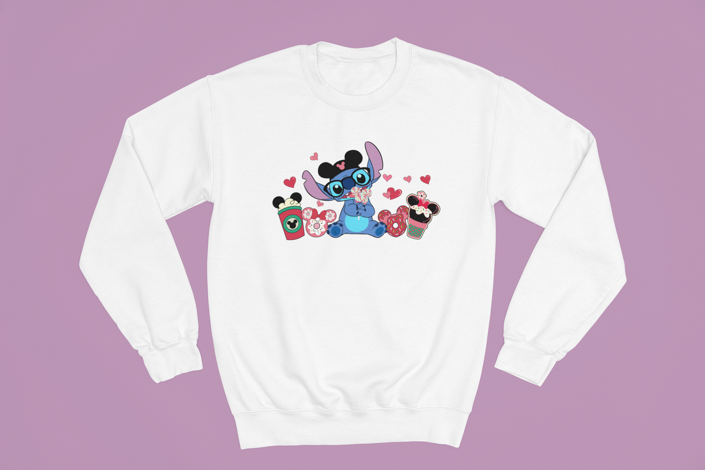 Snacks in a Stitch Valentines Jumper: Adult and Kids Sizes
