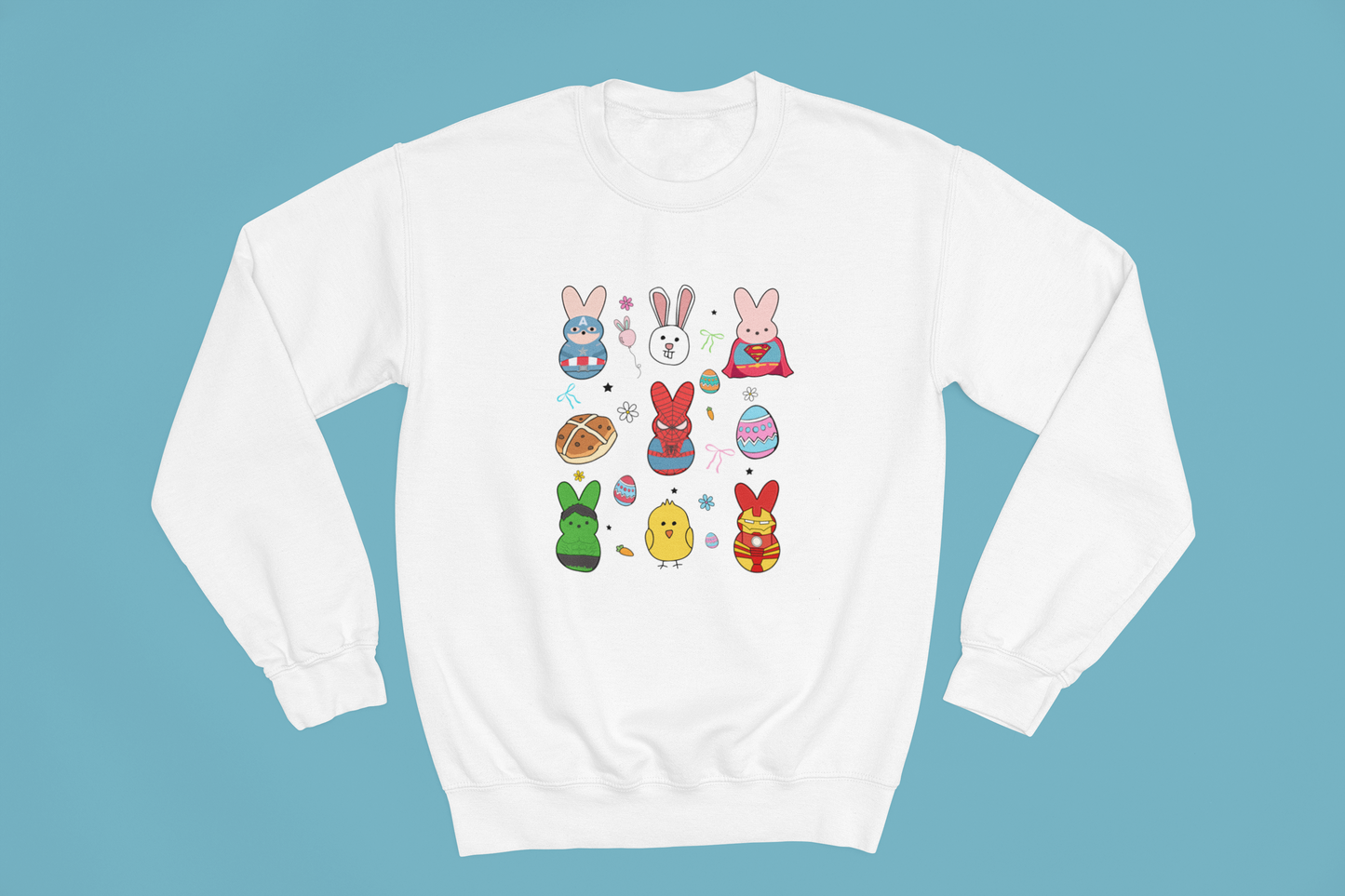 Easter Superhero Bunnies Kids Sweatshirt