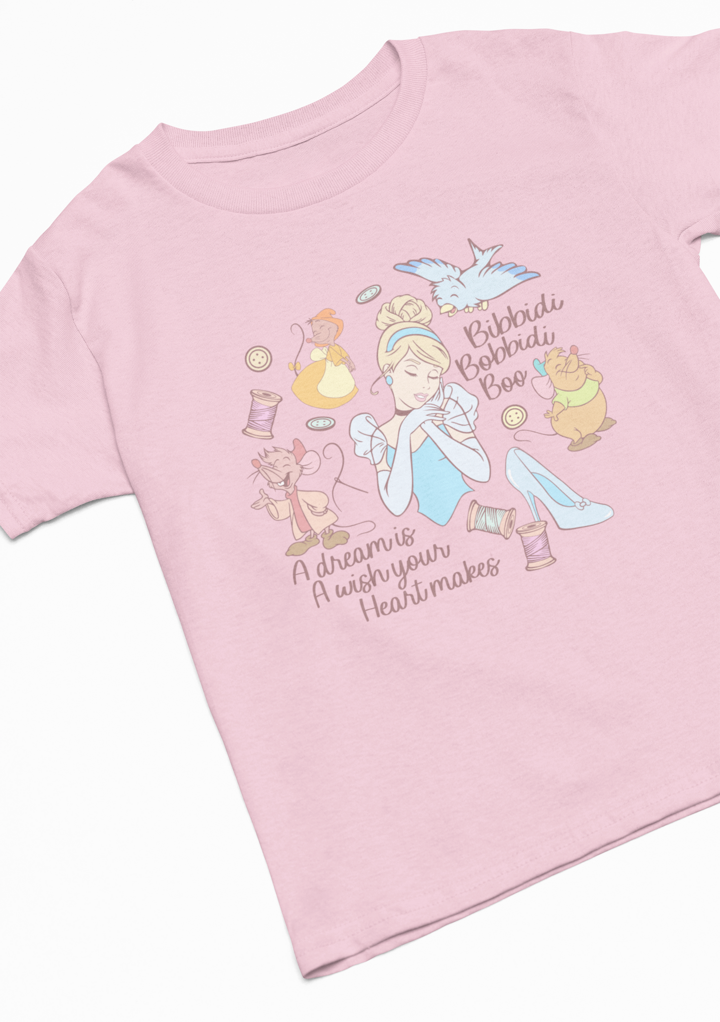 Cinderella Bibbidi Bobbidi Boo White T-Shirt: Adult and Kids Sizes