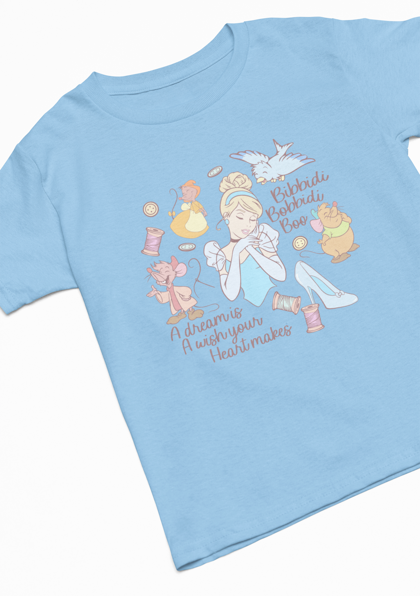 Cinderella Bibbidi Bobbidi Boo White T-Shirt: Adult and Kids Sizes