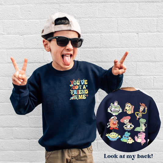Toy Friends 'You've Got A Friend In Me' Double Sided Navy Jumper: Kids