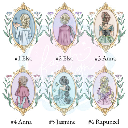 Build Your Own Princess T-Shirt (Lots of princesses and colours to choose from!)