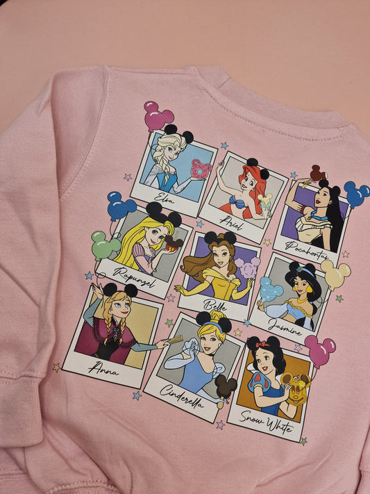 The Original Polaroid Princesses Pink Jumper: Adult and Kids Sizes