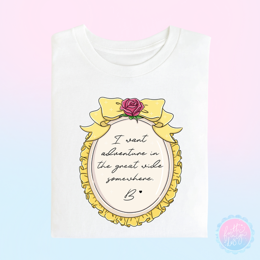 Belle (Beauty & The Beast) Frame Quote T-Shirt