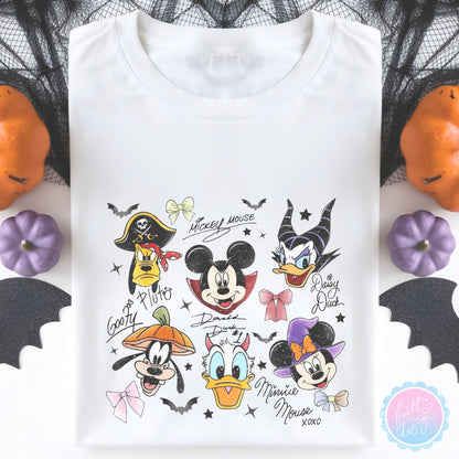 Halloween Mickey & Friends Signatures T-Shirt