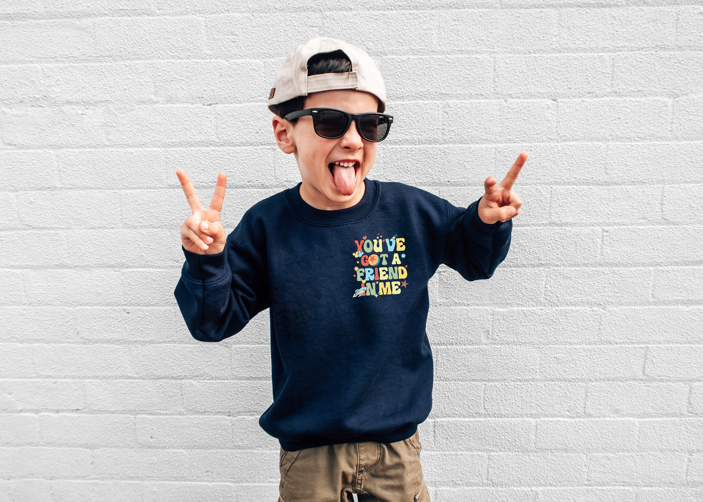 Toy Friends 'You've Got A Friend In Me' Double Sided Navy Jumper: Kids