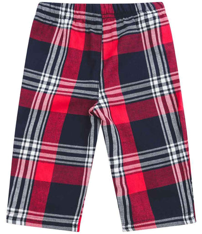 Red and Navy Tartan Baby and Kids Pyjama Bottoms