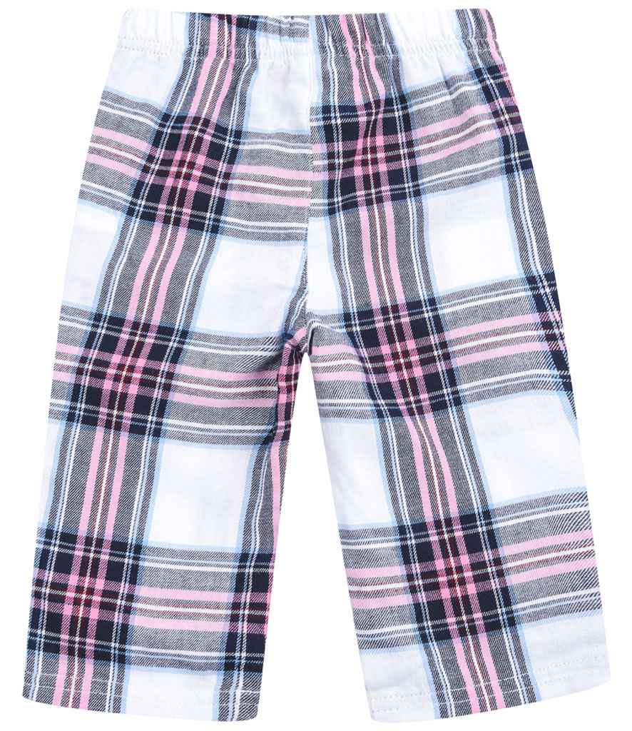 Pink and White Tartan Baby and Kids Pyjama Bottoms