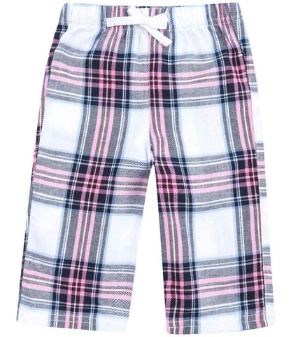 Pink and White Tartan Baby and Kids Pyjama Bottoms