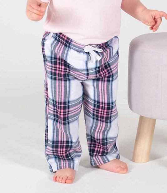Pink and White Tartan Baby and Kids Pyjama Bottoms