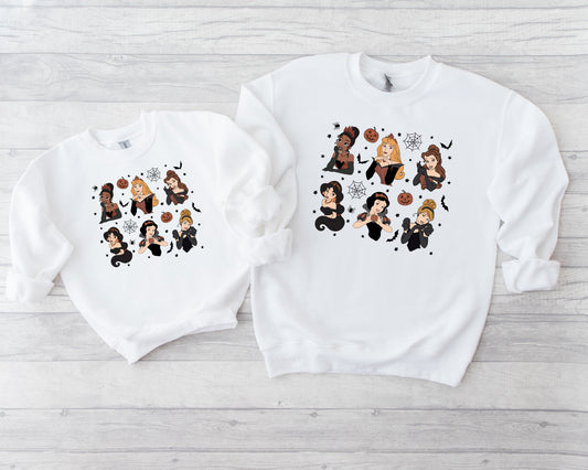 Pumpkin Princesses White Sweatshirt - Kids and Adult Sizes