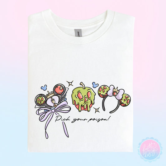 Evil Queen "Pick Your Poison" Ear Design T-Shirt