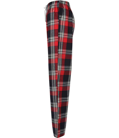 Red and Navy Tartan Adults Pyjama Bottoms - Men and Womens