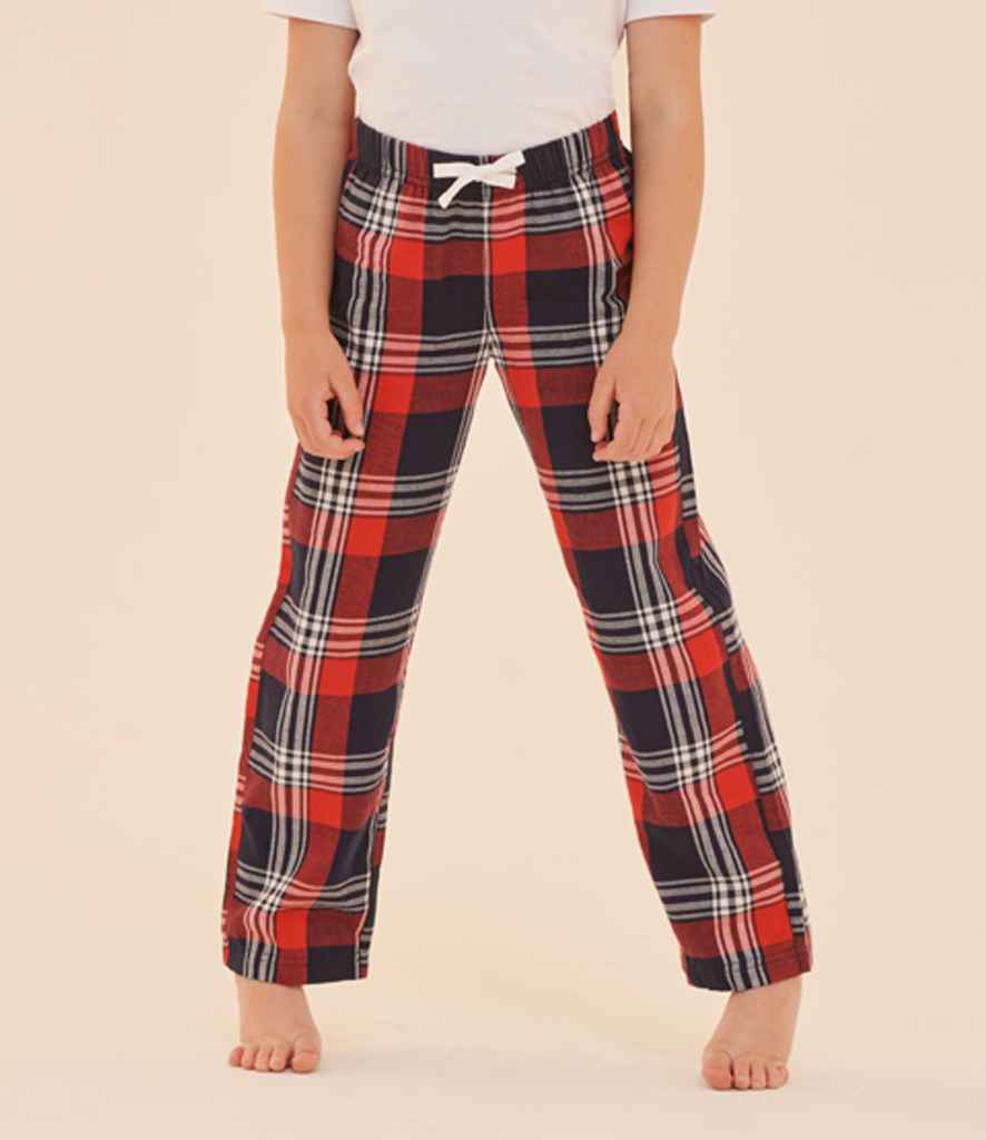 Red and Navy Tartan Baby and Kids Pyjama Bottoms