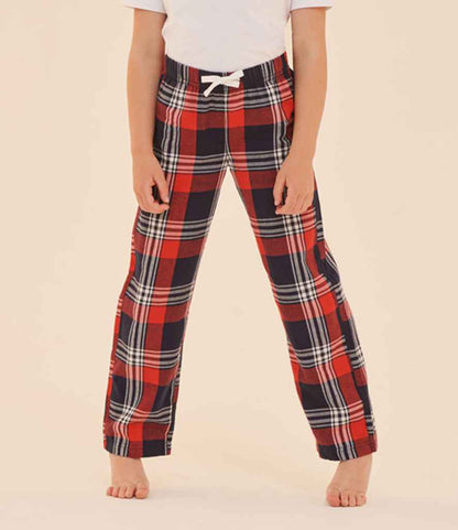 Red and Navy Tartan Baby and Kids Pyjama Bottoms