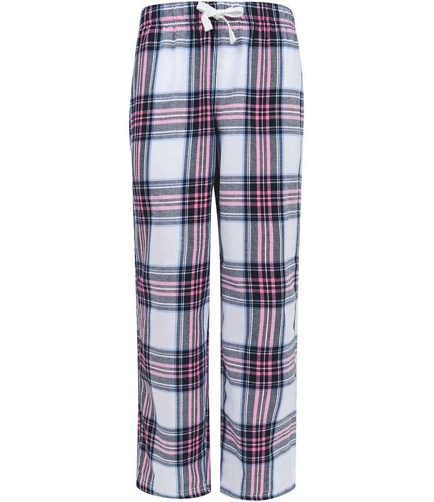 Pink and White Tartan Baby and Kids Pyjama Bottoms