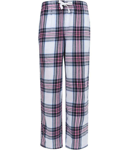 Pink and White Tartan Baby and Kids Pyjama Bottoms