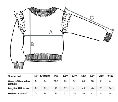 Limited Edition Girls Frill Sweatshirts (Any Easter Design)