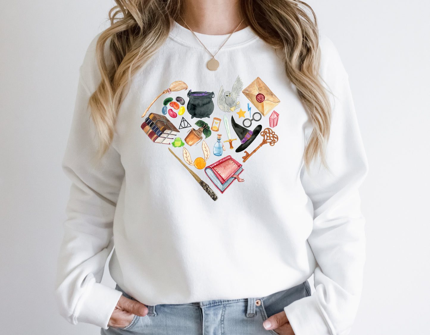 Magical School of Witchcraft and Wizardry Heart Adults Jumper or T-Shirt - Magic School Supplies