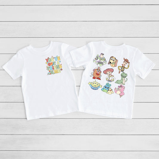 Toy Friends 'You've Got A Friend In Me' Double Sided Print T-Shirt: Kids