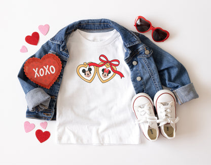 Mouses in Love Heart Locket Kids T-Shirt