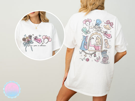 Aurora Ears Design, With Matching Full Design On The Back T-Shirt