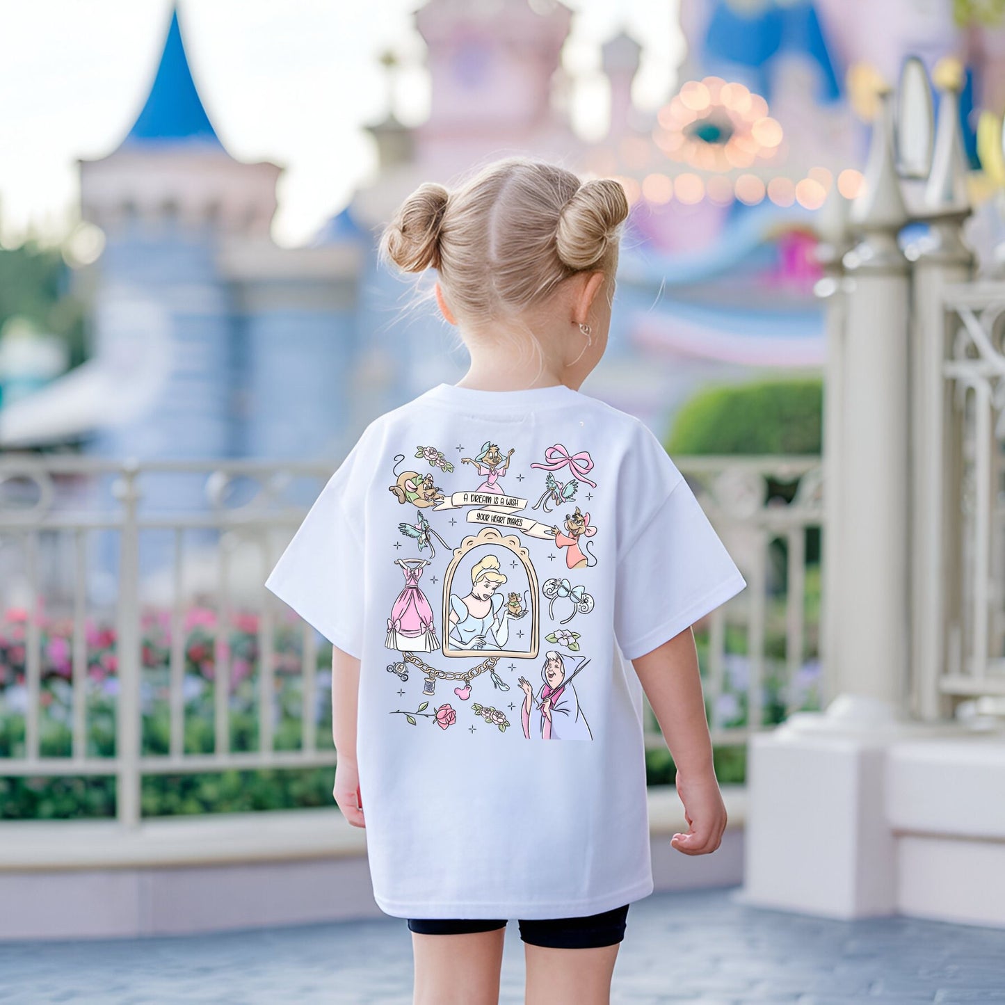 Cinderella Full Design - Double Sided Print T-Shirt