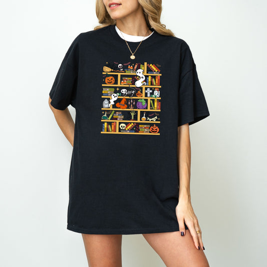 HALLOWEEN 2024: Spooky Bookshelf Adults T-Shirt