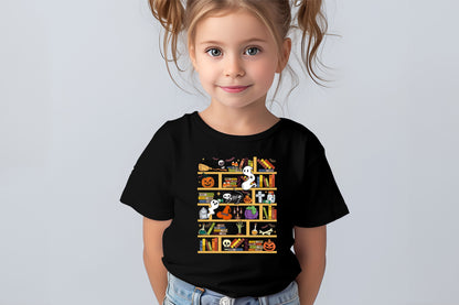 HALLOWEEN 2024: Spooky Bookshelf Kids T-Shirt