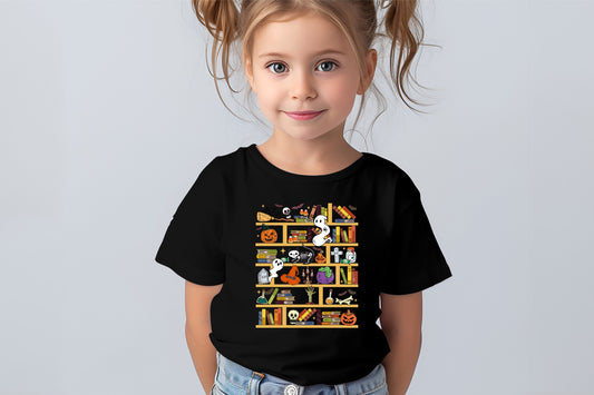 HALLOWEEN 2024: Spooky Bookshelf Kids T-Shirt