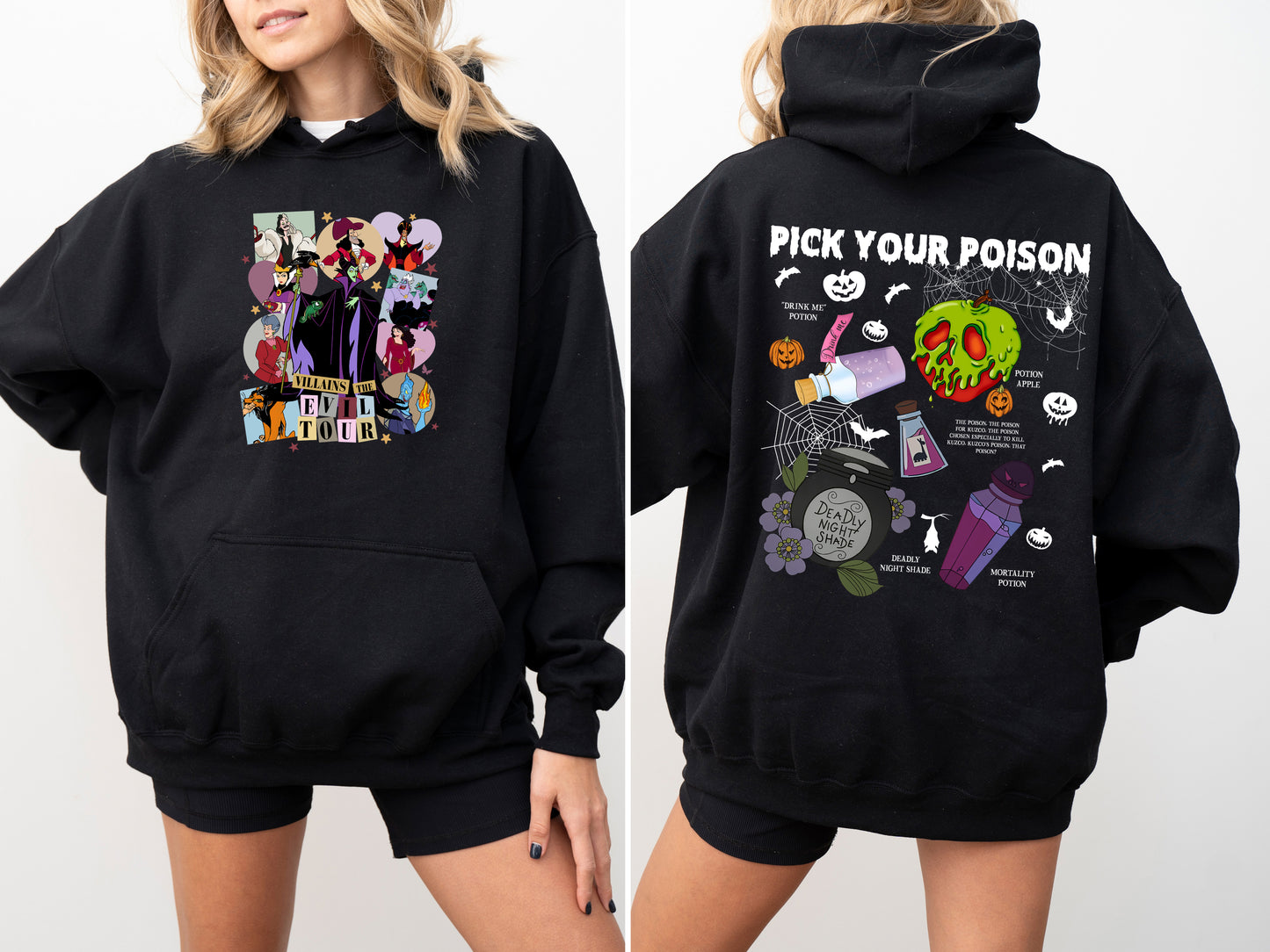 The Evil Tour / Pick Your Poison Villains Hoodie: Double Sided Print