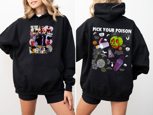 The Evil Tour / Pick Your Poison Villains Hoodie: Double Sided Print