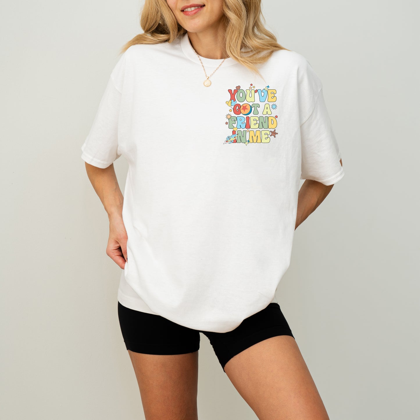 Toy Friends 'You've Got A Friend In Me' Double Sided Print T-Shirt: Adults