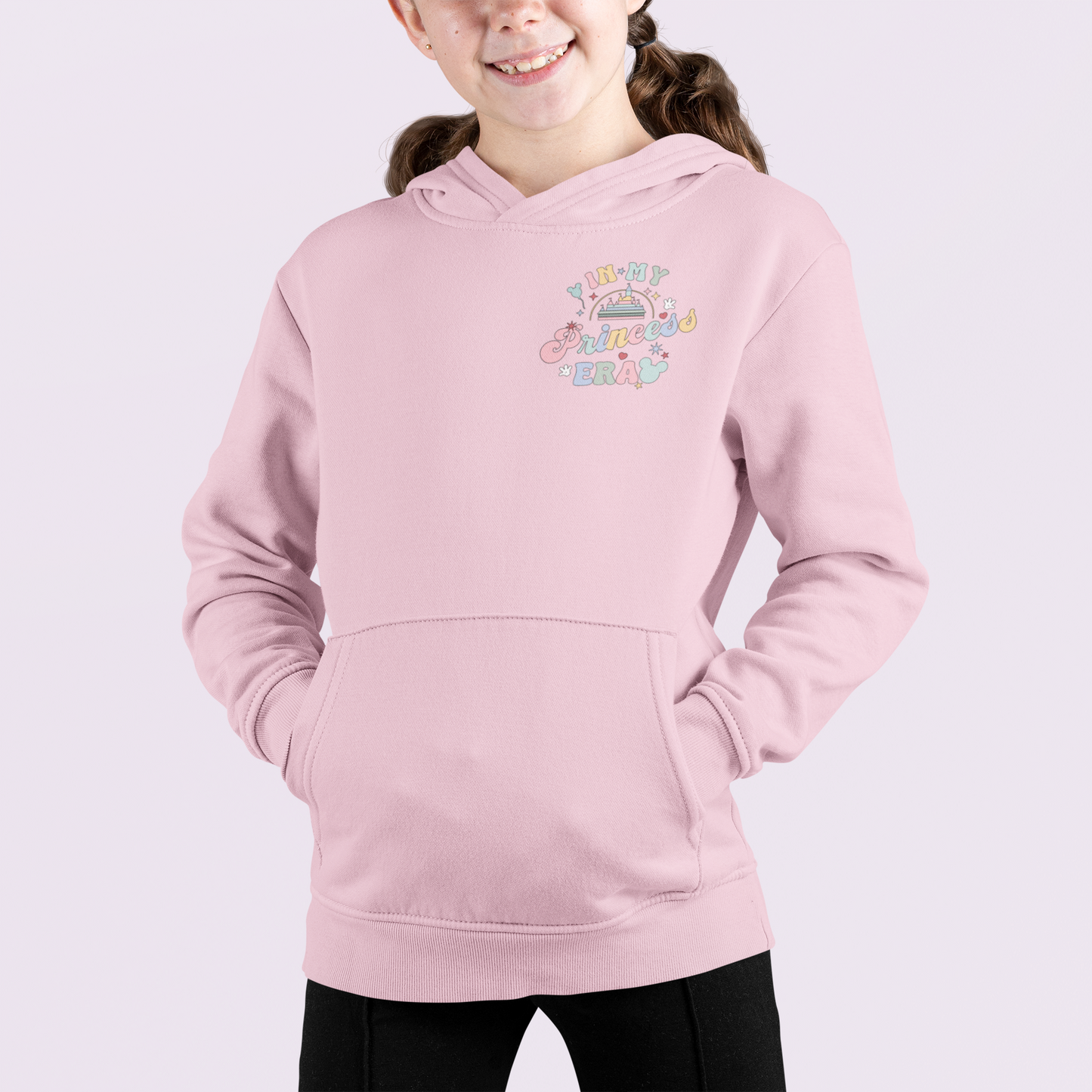 'In My Princess Era' Double Sided Print Pink Hoodie: Kids