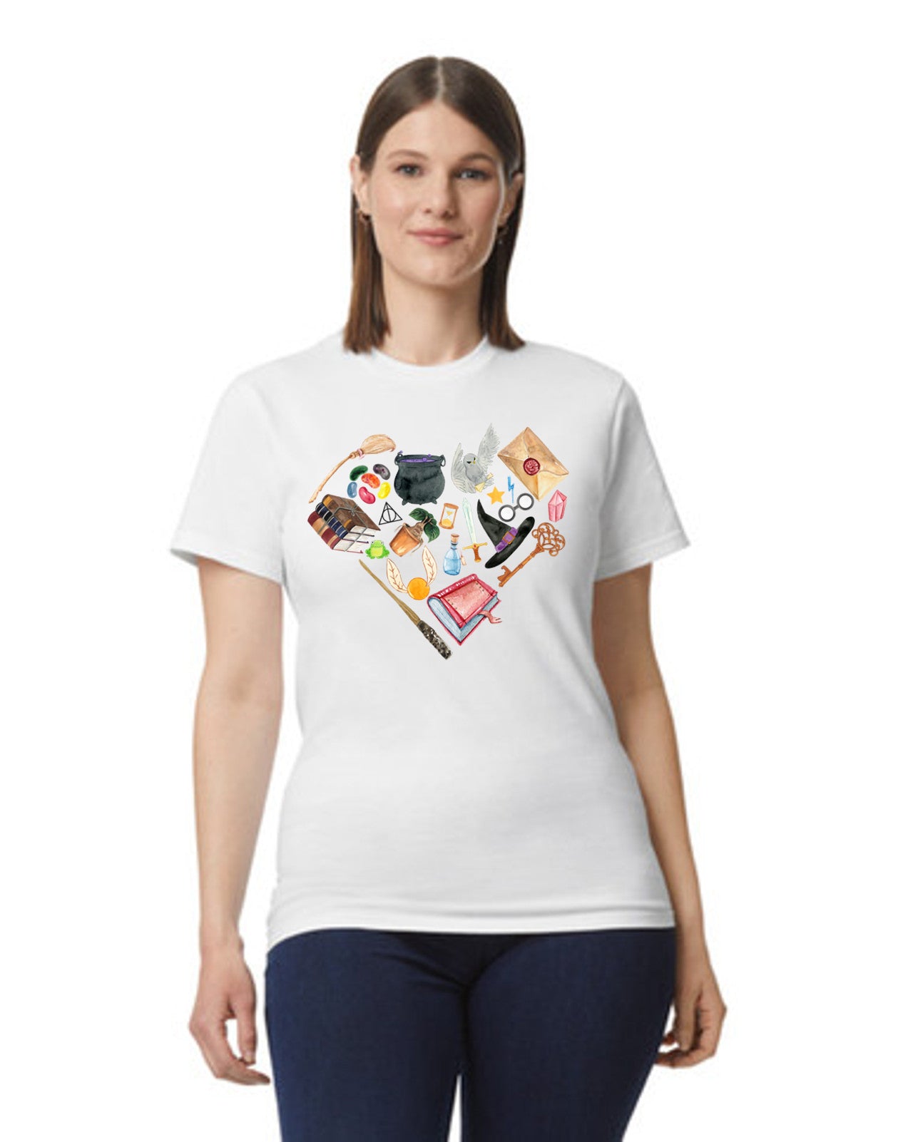 Magical School of Witchcraft and Wizardry Heart Adults Jumper or T-Shirt - Magic School Supplies
