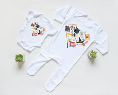 Magical School of Witchcraft and Wizardry Bodysuit, Sleepsuit, T-Shirt or Jumper