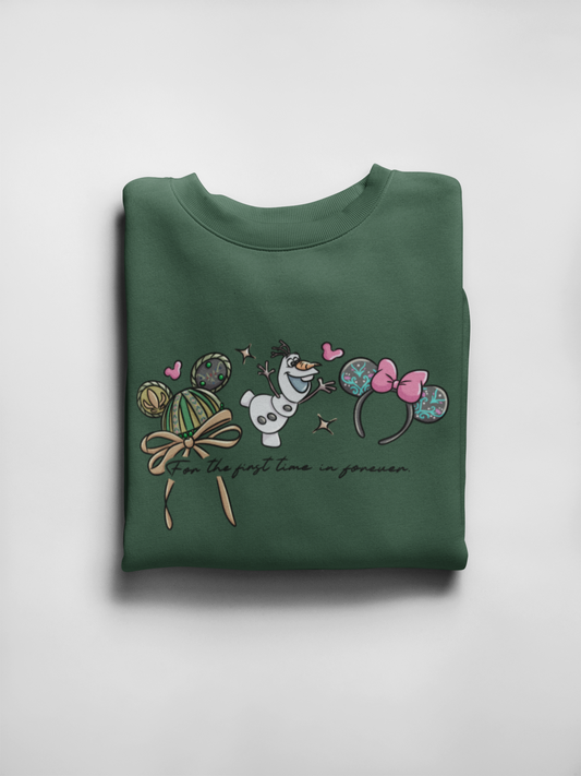 Anna "For The First Time In Forever" Character Hat Ear Design Sweatshirt