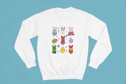 Easter Superhero Bunnies Kids Sweatshirt