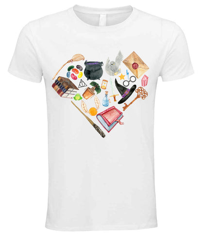 Magical School of Witchcraft and Wizardry Heart Adults Jumper or T-Shirt - Magic School Supplies