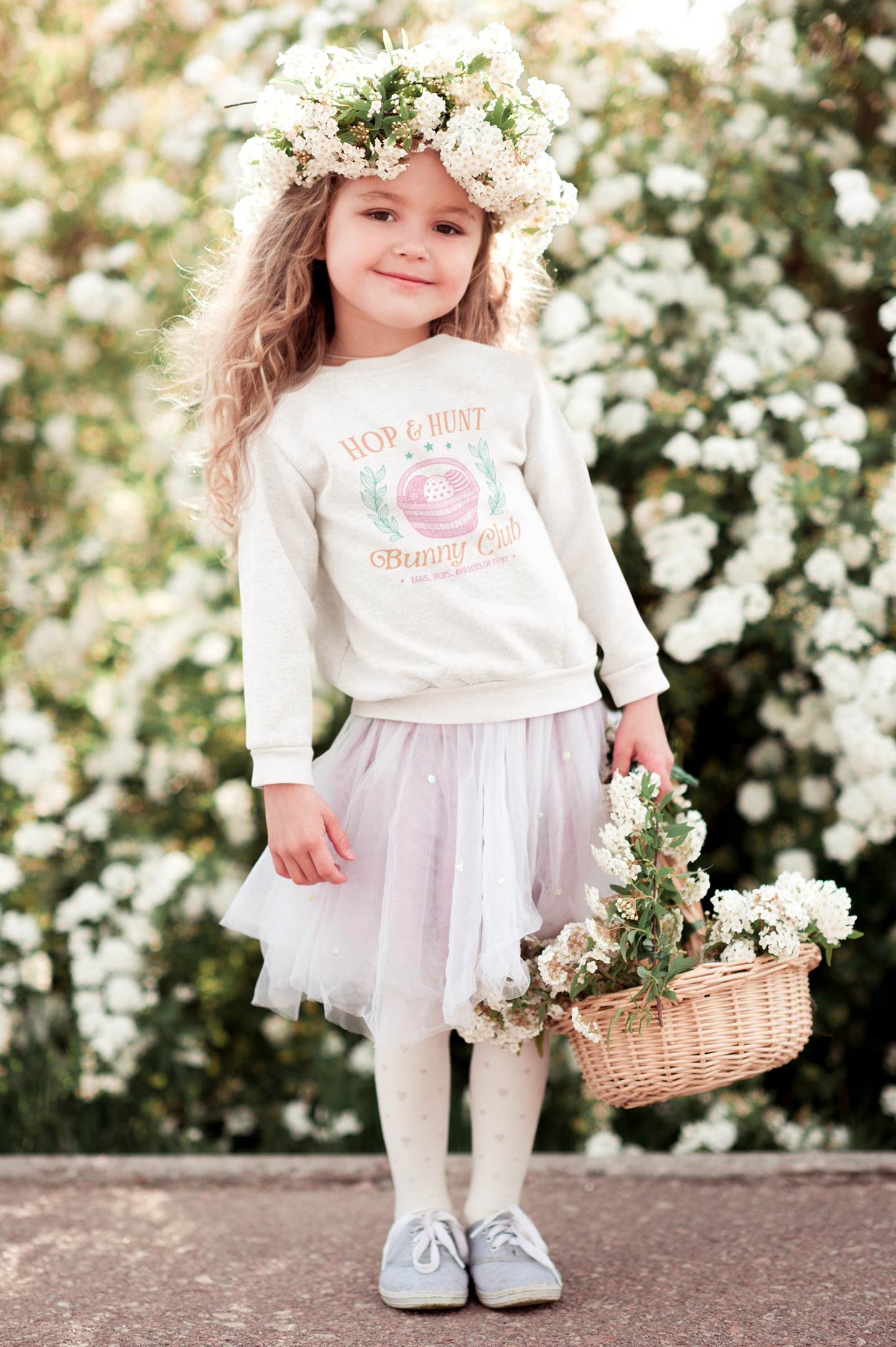 Easter 'Hop & Hunt Bunny Club' Kids Sweatshirt